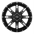 thumbnail image 1 of 20x10 Tuff T15 GLOSS BLACK W/ MACHINED FACE Wheel 5x5.5 (-19mm), 1 of 3