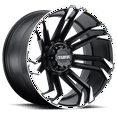 thumbnail image 1 of 20x10 Tuff T21 MATTE BLACK W/ MACHINED FLANGE Wheel 5x5/5x5.5 (-19mm), 1 of 3