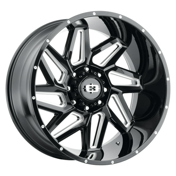 Vision 361-20070GBMS-25 8 x 170 mm 361 Spyder Wheel Rim - Gloss Black Milled Spoke