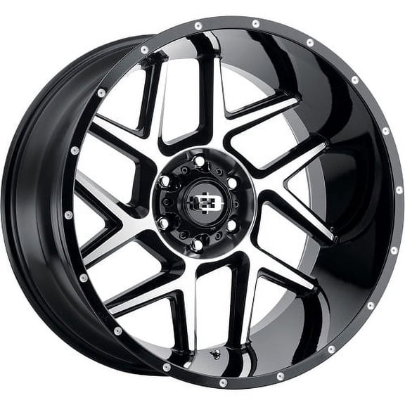 20x10 Vision Off-Road 360 Sliver Black Machined Wheel 5x150 (-25mm)