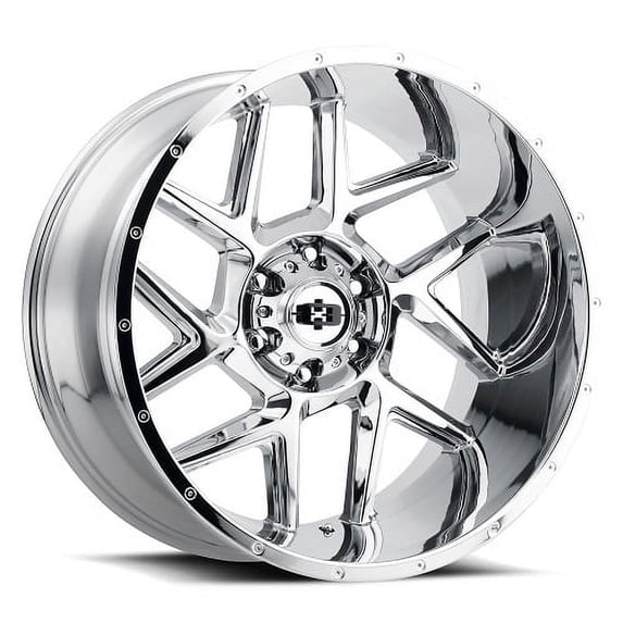 20" Vision Off-Road 360 Sliver Chrome Wheel 20x10 5x5.5 Lifted Truck Rim -25mm