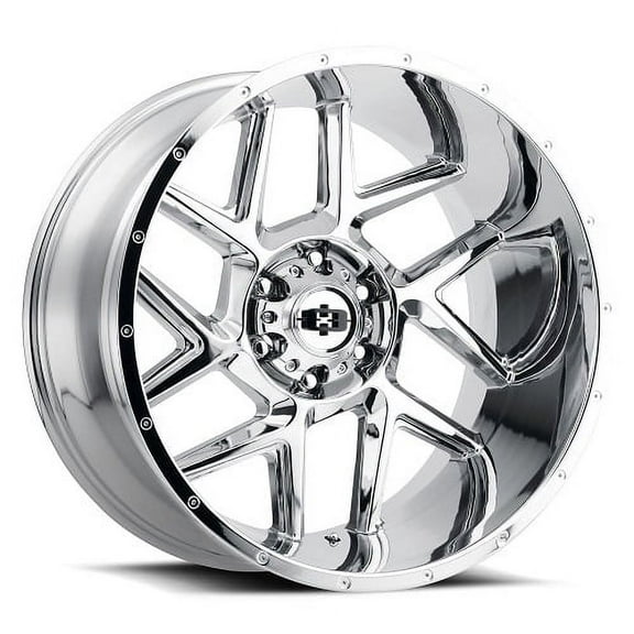 20" Vision Off-Road 360 Sliver Chrome Wheel 20x10 6x5.5 Truck Suv Rim -29mm