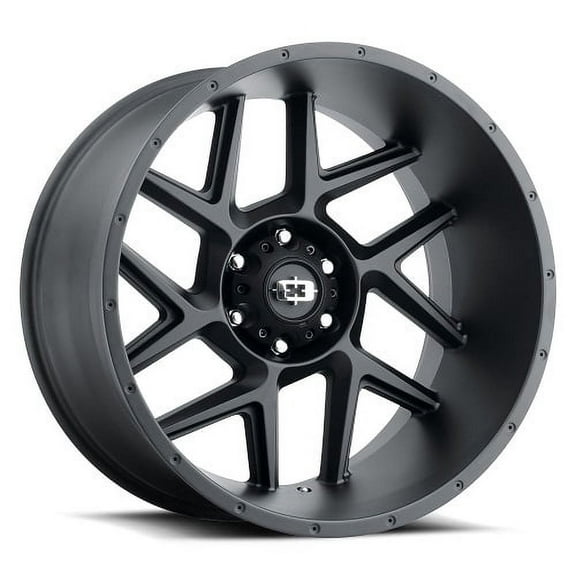 20" Vision Off-Road 360 Sliver Satin Black Wheel 20x10 5x5.5 Lifted Rim -25mm
