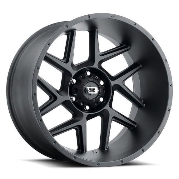 20" Vision Off-Road 360 Sliver Satin Black Wheel 20x10 6x5.5 Lifted Rim -29mm
