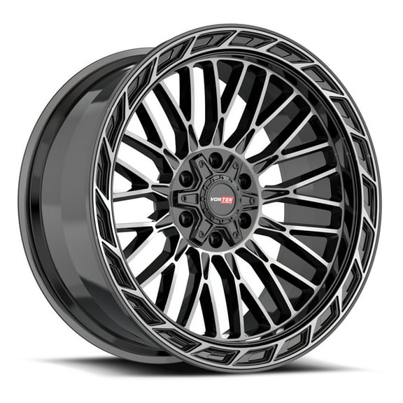 20x10 Vortek VRP-502 Black Diamond Cut W/ Dark Tint Wheel 5x5/5x5.5 (-18mm)
