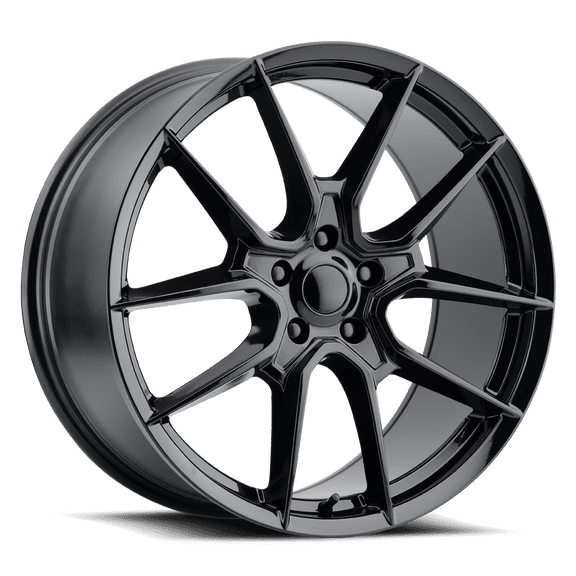 20x10 Voxx Replica Mustang GT5 Dark Horse Gloss Black Wheel 5x4.5 (48mm)