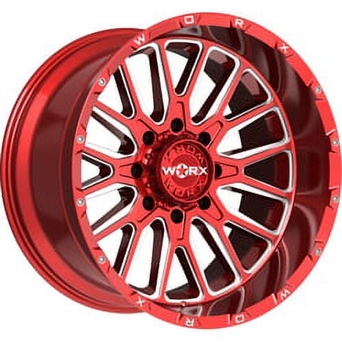 20x10 Worx 818RM Red Milled Wheel 8x6.5 (-19mm) - Walmart.com