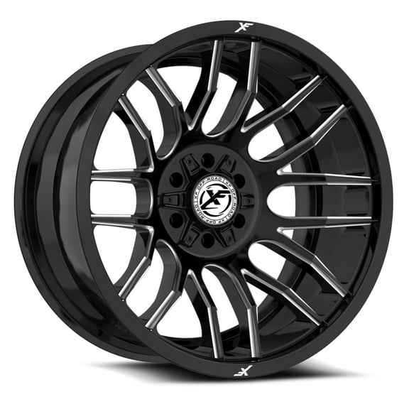 20x10 XF Off-Road XF-232 Gloss Black & Milled Wheel 5x5/5x5.5 (-24mm)