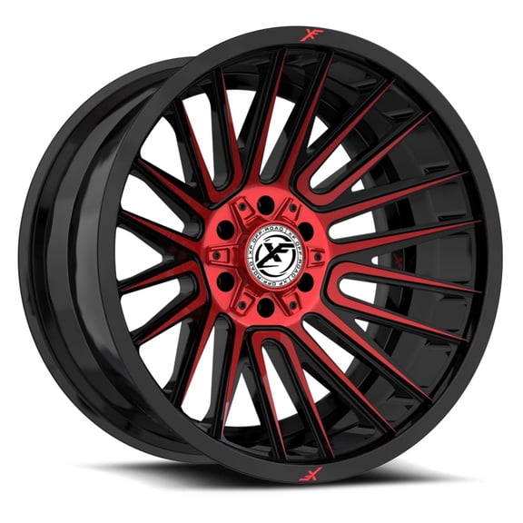 20x10 XF Off-Road XF-234 Gloss Black & Red Machined Wheel 6x135/6x5.5 (-12mm)