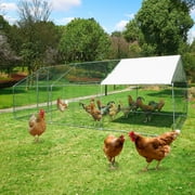 20x10ft قطع الدجاج المعدنية الكبيرة المشي في بيت الحيوانات الأليفة الدجاج التعشيش أرنب أرنب مع غطاء مقاوم للماء الفناء الخلفي