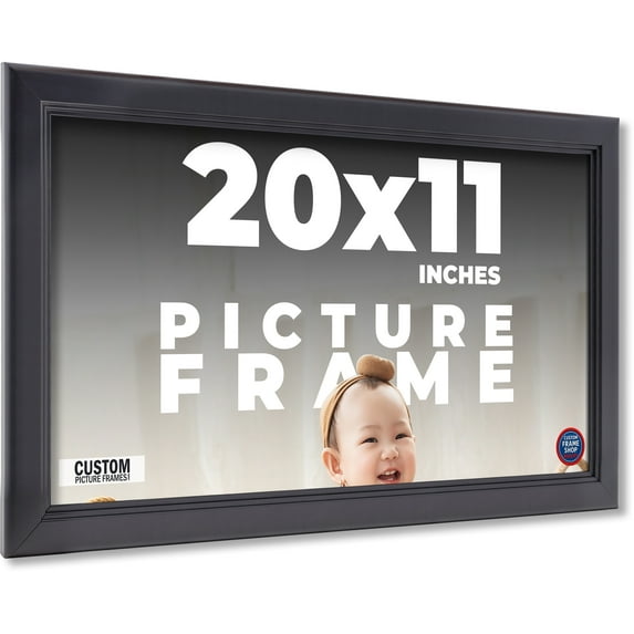 20x11 Frame Black Passaggi Solid Wood Picture Frame Width 1.5 Inches | Interior Depth 0.5 Inches |