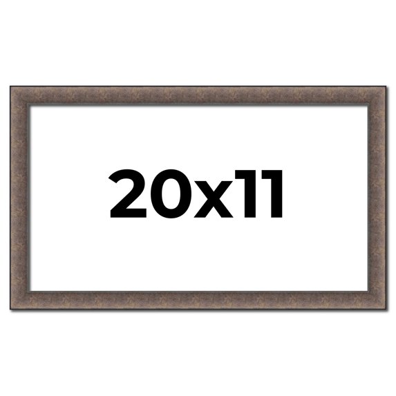 20x11 Frame Silver Real Wood Picture Frame Width 1.25 Inches | Interior Frame Depth 0.5 Inches |