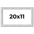 thumbnail image 1 of 20x11 Frame Sterling Silver Solid Wood Picture Frame | 1.25 Inch Moulding Width | 0.75 Inch, 1 of 8