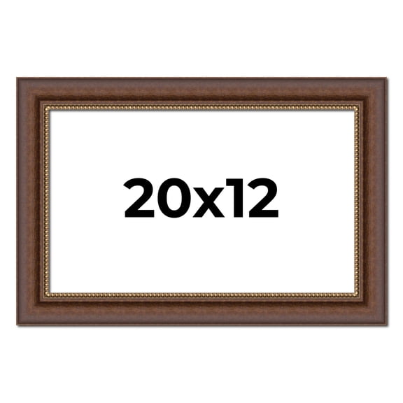 20x12 Copper and Brown Real Wood Picture Frame Width 2 inches | Interior Frame Depth 0.5 inches |