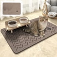 thumbnail image 1 of 20x12" Diatomaceous Earth Pet Feeding Mat, Absorbent Dog Cat Bowl Mat for Food and Water, Non-Slip Splashes-Proof Pet Placemat for Floor Protection, Quick Dry & Easy to Clean, 1PC, 1 of 7