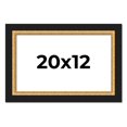 thumbnail image 1 of 20x12 Frame Gold Real Wood Picture Frame Width 2.25 Inches | Interior Frame Depth 0.5 Inches |, 1 of 8