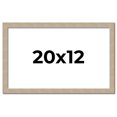 thumbnail image 1 of 20x12 Frame Grey Solid Wood Picture Frame Width 1 Inches | Interior Frame Depth 0.5 Inches |, 1 of 8