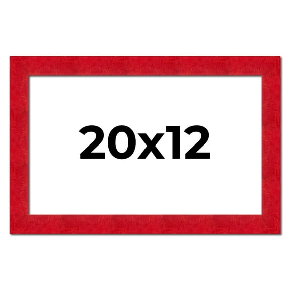 20x12 Frame Red Burl Solid Wood Picture Frame Width 1.75 Inches | Interior Frame Depth 0.5 Inches |
