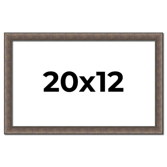 20x12 Frame Silver Real Wood Picture Frame Width 1.25 Inches | Interior Frame Depth 0.5 Inches |