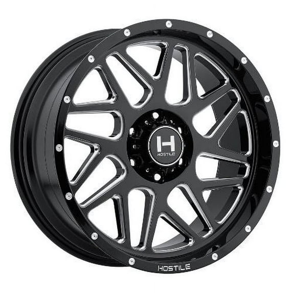 Hostile H108 Sprocket Black Milled Finish Wheel 20x12 6x5.5 20"