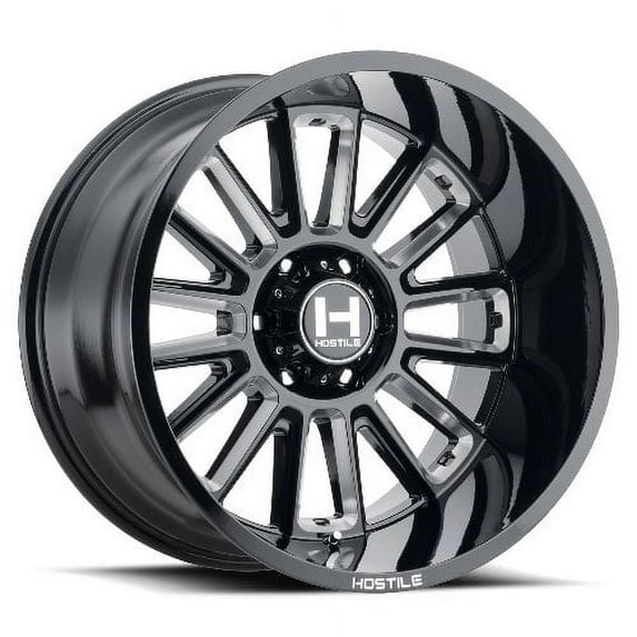 20x12 Hostile H115 Predator Blade Cut (Blk Milled) Wheel 6x135 (-44mm)