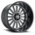 thumbnail image 1 of 20x12 Hostile H127 Titan Blade Cut (Gloss Black & Milled) Wheel 5x5.5 (-44mm), 1 of 2