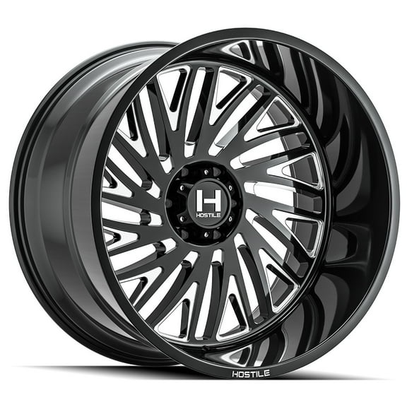 20x12 Hostile H131 Syclone Blade Cut (Black Milled) Wheel 6x5.5 (-44mm)