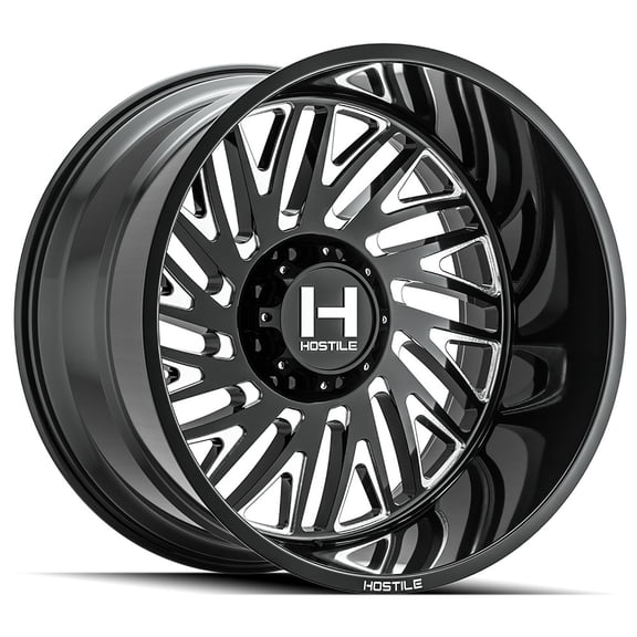 20x12 Hostile H131 Syclone Blade Cut (Black Milled) Wheel 8x6.5 (-44mm)