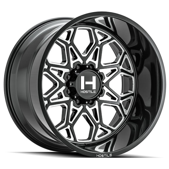 20x12 Hostile H132 Anvil Blade Cut (Black Milled) Wheel 8x170 (-44mm)