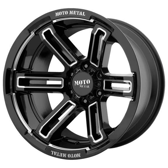 20x12 Moto Metal MO991 RUKUS Gloss Black Milled Wheel 5x5 (-44mm)