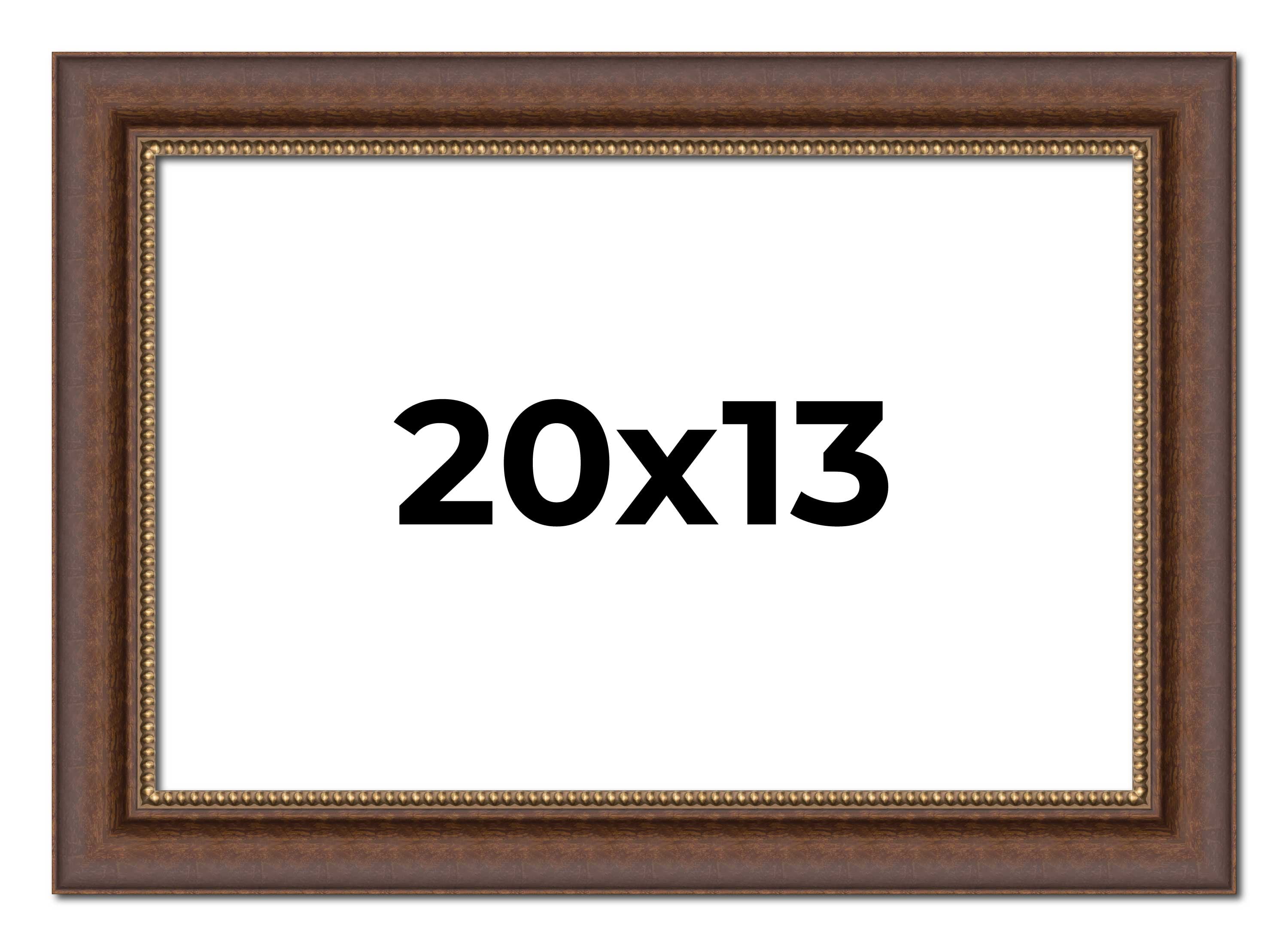 20x13 Copper and Brown Real Wood Picture Frame Width 2 inches ...