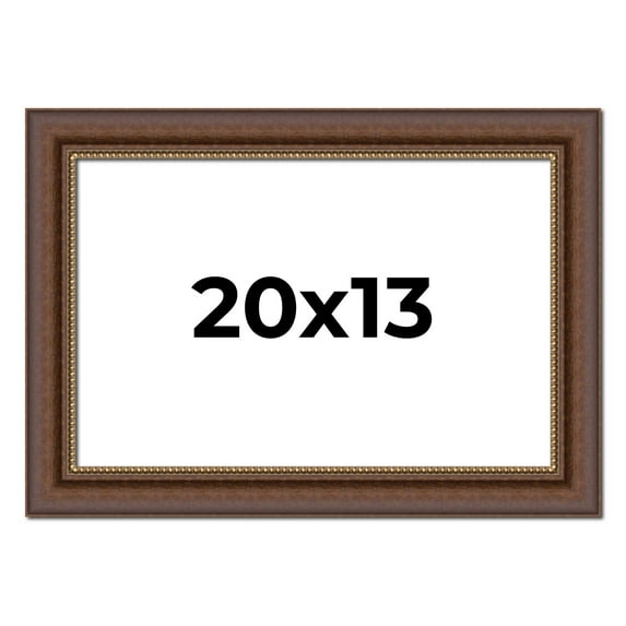 20x13 Copper and Brown Real Wood Picture Frame Width 2 inches | Interior Frame Depth 0.5 inches |