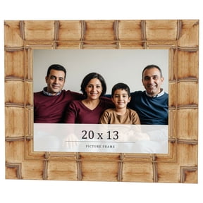 20x13 Frame Beige Real Wood Picture Frame Width 3 Inches Interior Frame Depth 0.5 Inches Natural