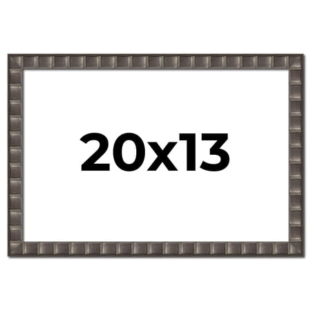 20x13 Frame Black Brown Chestnut Mosaic Solid Wood Picture Frame | 1.125 Inch Moulding Width |