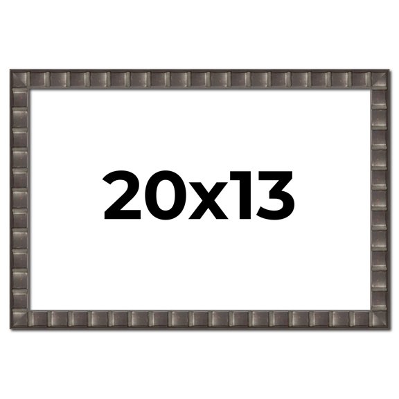 20x13 Frame Black Brown Chestnut Mosaic Solid Wood Picture Frame | 1.125 Inch Moulding Width |