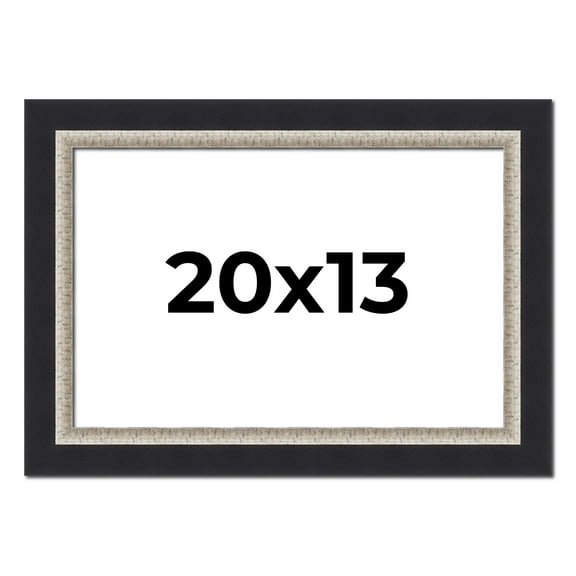 20x13 Frame Black Real Wood Picture Frame Width 2.25 Inches | Interior Frame Depth 0.5 Inches |