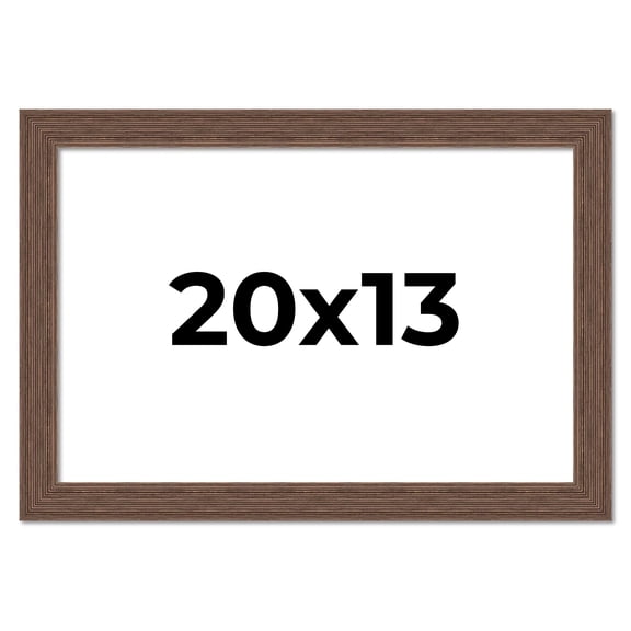 20x13 Frame Brown Distressed Barnwood Picture Frame | Rustic Farmhouse Photo Frame Includes UV