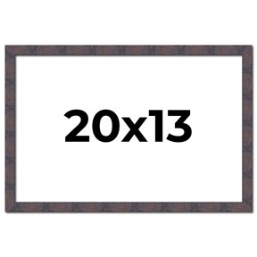 20x13 Frame Brown Rustic Lacquered Walnut Solid Wood Picture Frame Width | 0.875 Inch Moulding