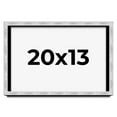 thumbnail image 1 of 20x13 Frame Brushed Silver Solid Wood Picture Frame | 0.75 Inch Moulding Width | Rabbet Depth 0.75, 1 of 5