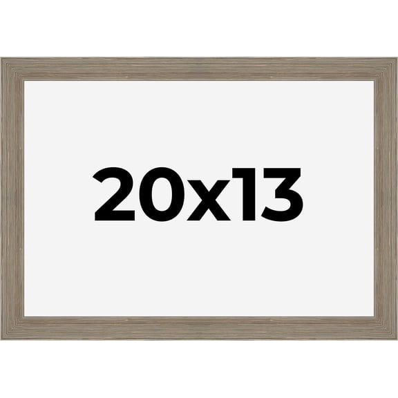 20x13 Frame Gray Barnwood Rustic Solid Wood Picture Frame | 1.5 Inch Moulding Width | Includes UV