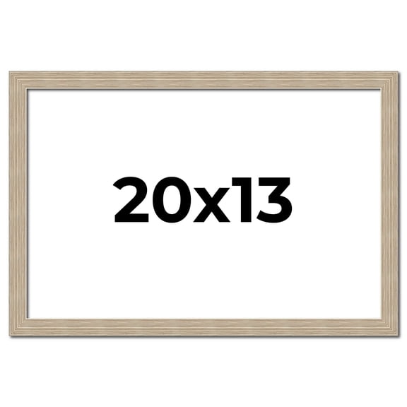 20x13 Frame Grey Solid Wood Picture Frame Width 1 Inches | Interior Frame Depth 0.5 Inches |