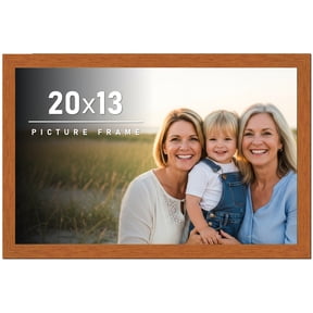20x13 Frame Honey Pecan Brown Picture Frame - Modern Photo Frame Includes UV Acrylic Shatter Guard