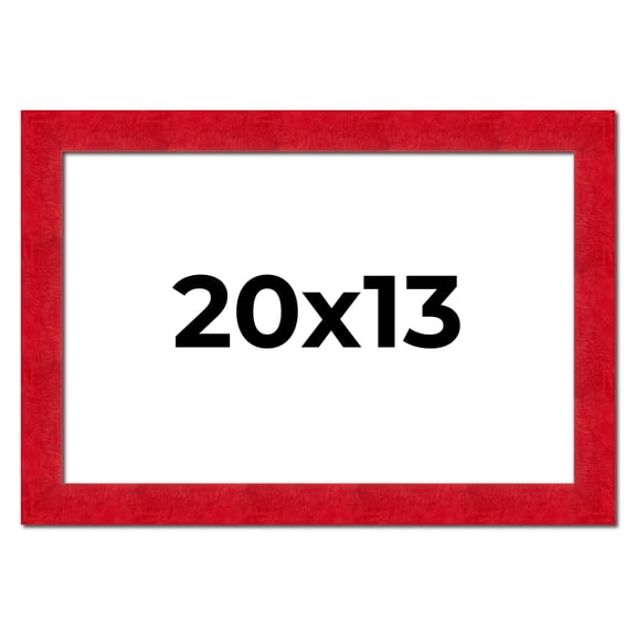 20x13 Frame Red Burl Solid Wood Picture Frame Width 1.75 Inches | Interior Frame Depth 0.5 Inches |