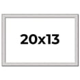 thumbnail image 1 of 20x13 Frame Silver Inner Slope Bevel Picture Frame | 1 Inch Moulding Width | 0.75 Inch Rabbet Depth, 1 of 8