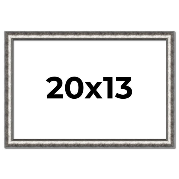 20x13 Frame Silver Real Wood Picture Frame Width 1.125 Inches | Interior Frame Depth 0.5 Inches |