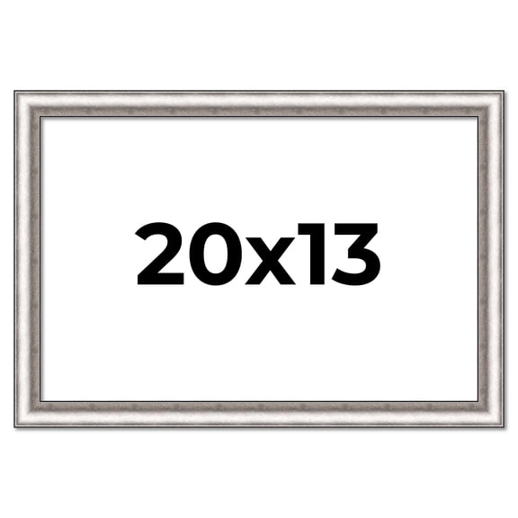 20x13 Frame Silver Real Wood Picture Frame Width 1.25 Inches | Interior Frame Depth 0.5 Inches |