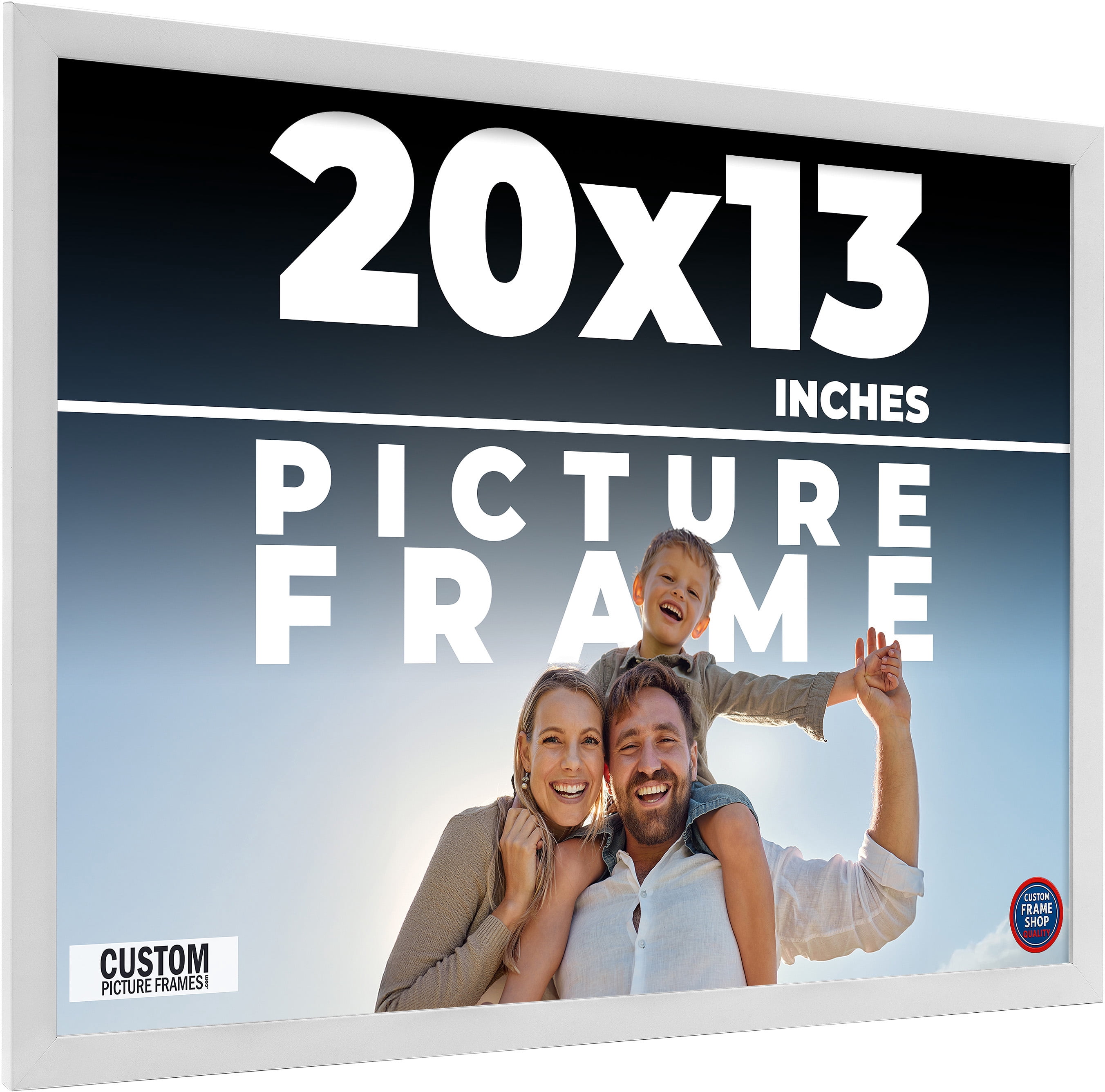 20x13 Frame White Real Wood Picture Frame Width 0.75 inches | Interior ...