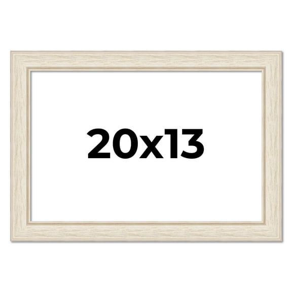 20x13 Frame White Real Wood Picture Frame Width 1.75 inches | Interior Frame Depth 0.5 inches |