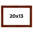 thumbnail image 1 of 20x13 Walnut Brown Veneer Real Wood Picture Frame Width 1.75 inches | Interior Frame Depth 0.5, 1 of 8