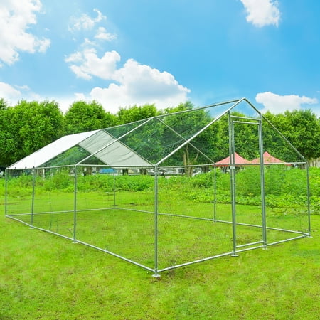 20x13ft Chicken Coops Run Cage Backyard Hen House Poultry Rabbit Cage & Cover US